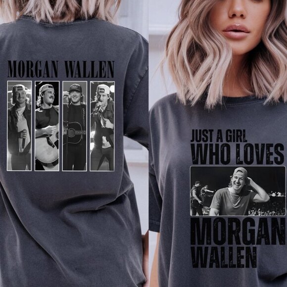 Tops - Morgan Wallen Just A Girl Who Loves Morgan Wallen shirt sweatshirt